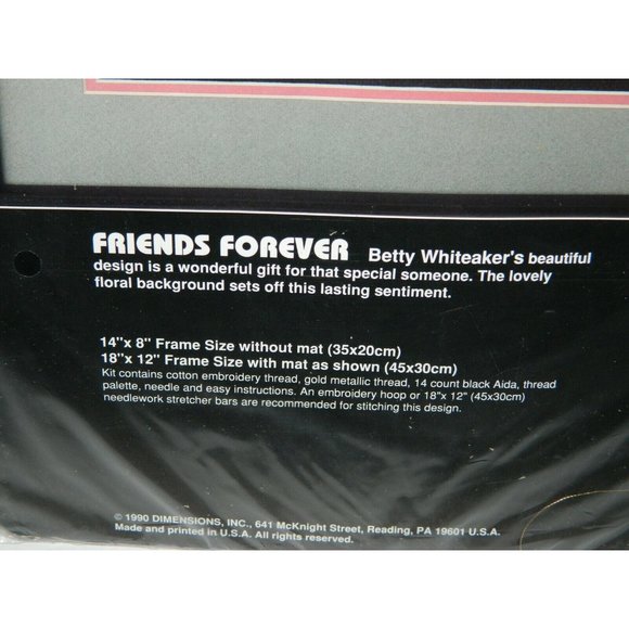Dimensions FRIENDS FOREVER 3699 Counted Cross Stitch 14" x 8" Betty Whiteakers - Picture 3 of 4